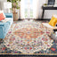 Alfombra área 9x12ft diseño bohemio marfil naranja
