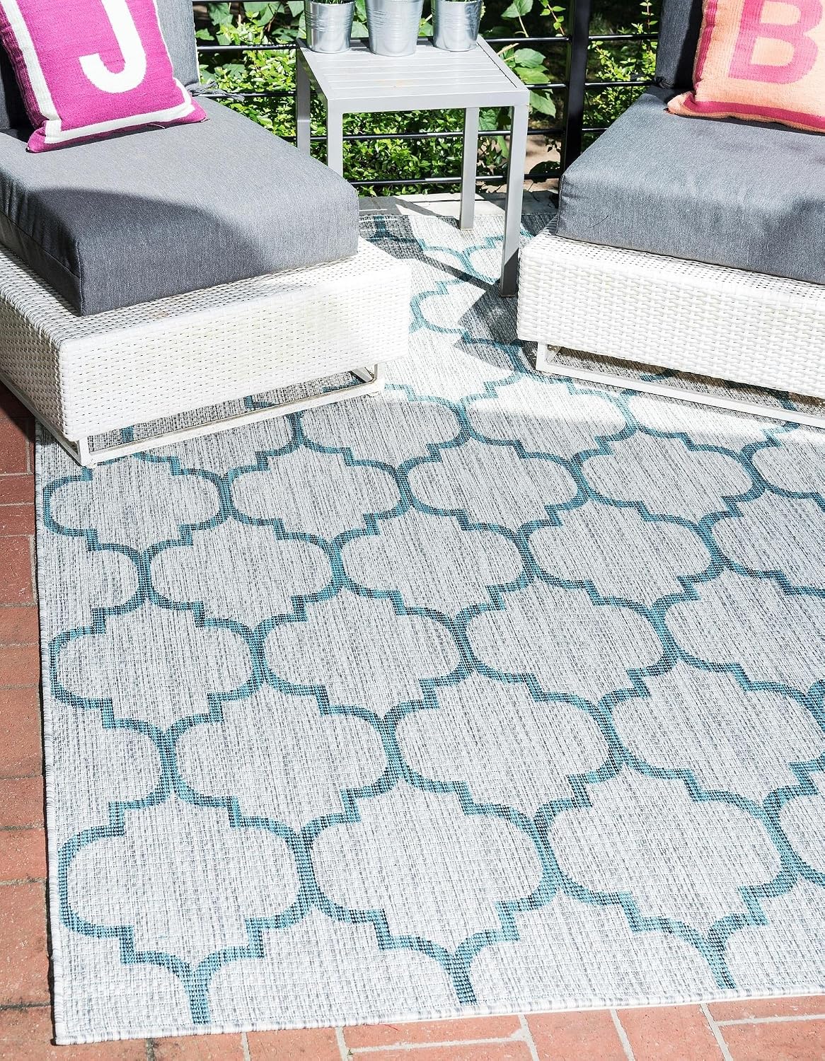Alfombra área rectángulo 4x6ft gris/marfil