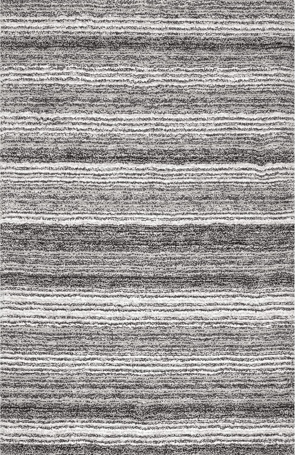 Alfombra decorativa pelo largo tejida a mano 2x3ft gris