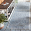 Alfombra pasillo 2'3"x6'7" gris/azul marino impermeable