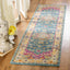 Alfombra pasillo 2'3"x8' color azul bohemio chic no pelusa