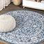 Alfombra redonda 5ft para interiores color azul marino