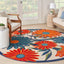 Alfombra redonda multicolor 5ft3" dormitorio sala comedor