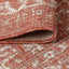 Tapete texturizado bohemio Malta 3ft cuadrado rojo/gris