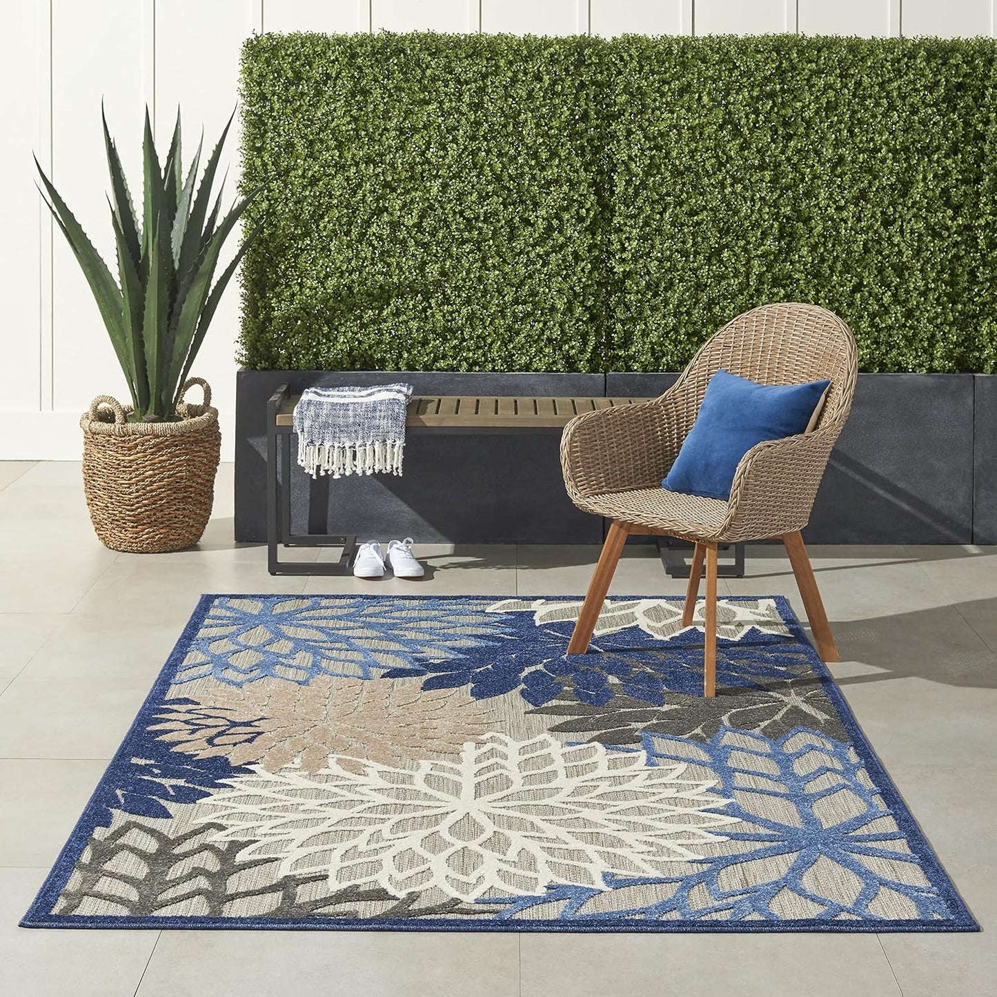 Tapete tela interiores exteriores 5x7ft color