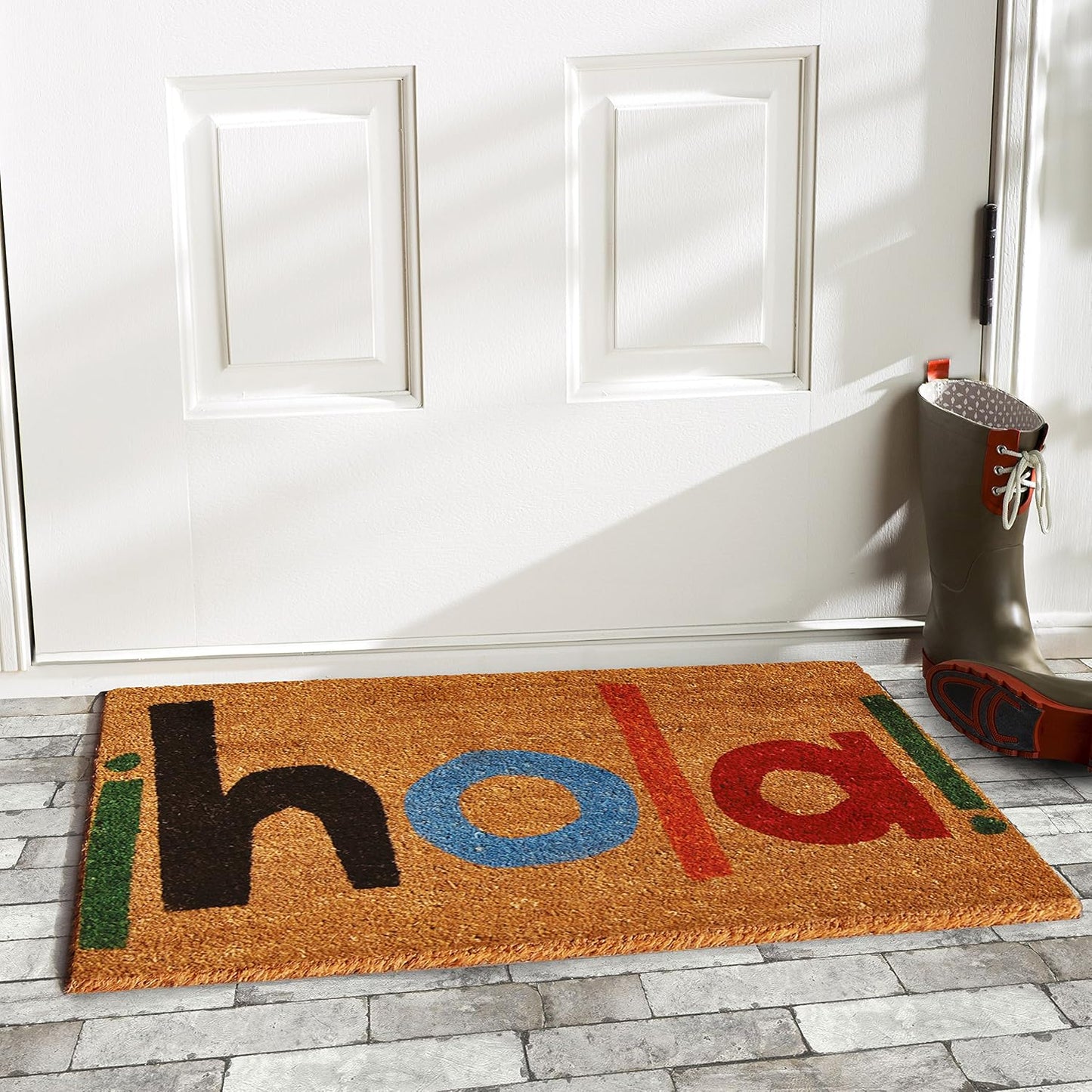 Felpudo Hola 17x29pulg multicolor