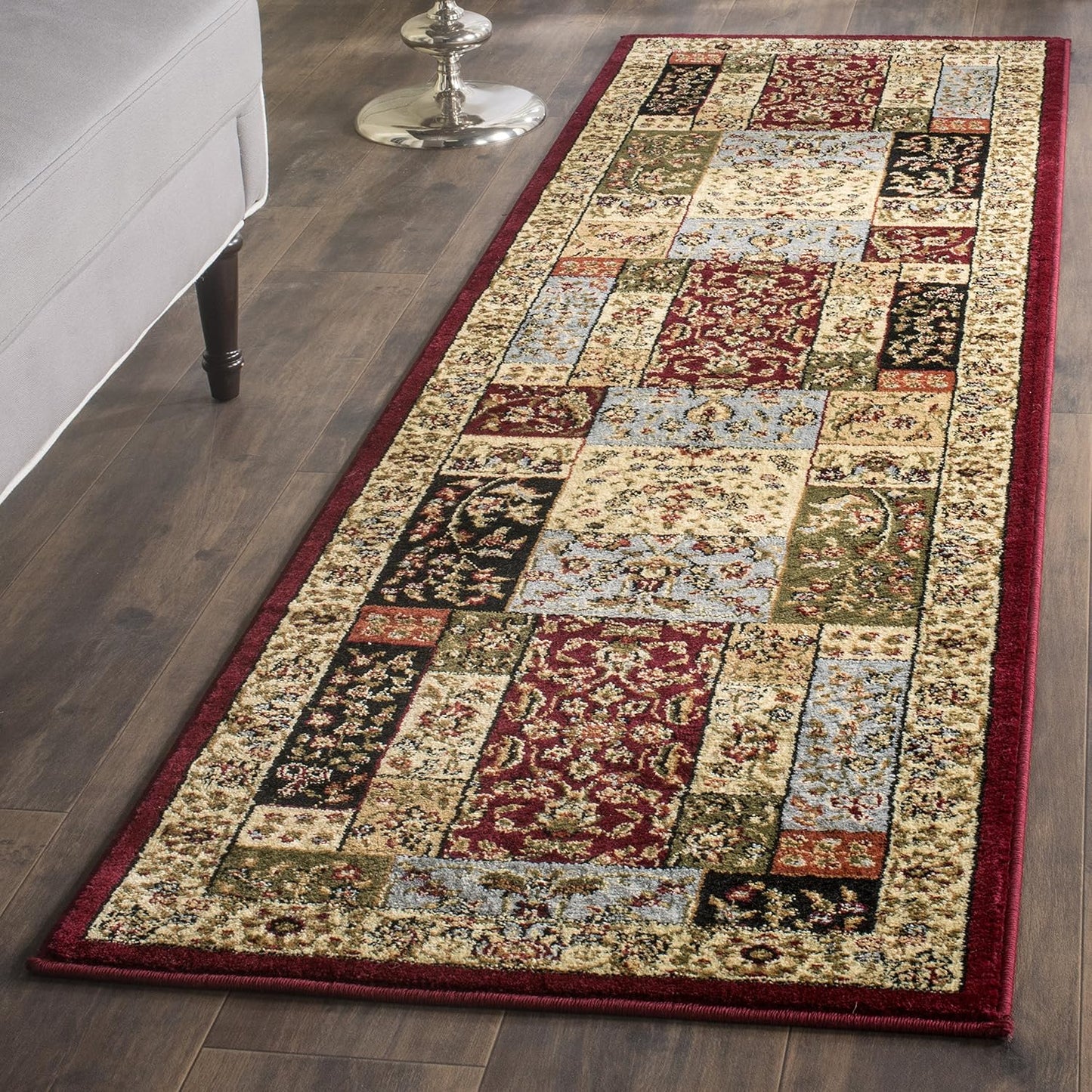 Alfombra pasillo 2'3"x6' diseño oriental no pelusa