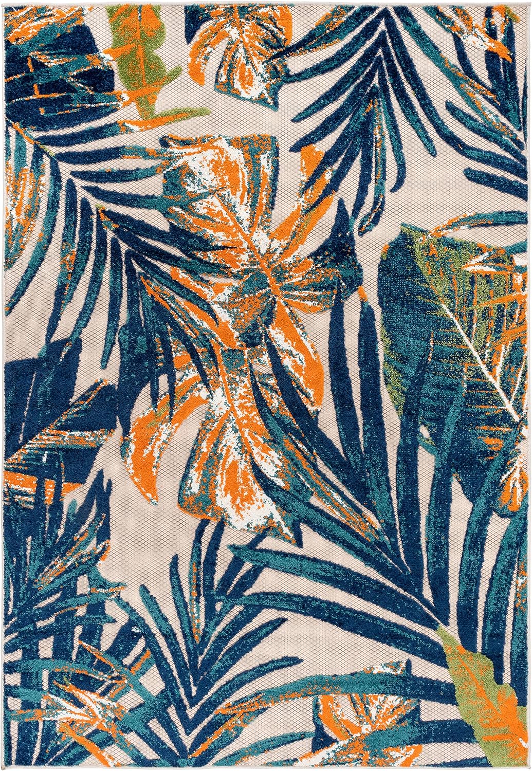 Alfombra interior/exterior hojas tropicales polipropileno