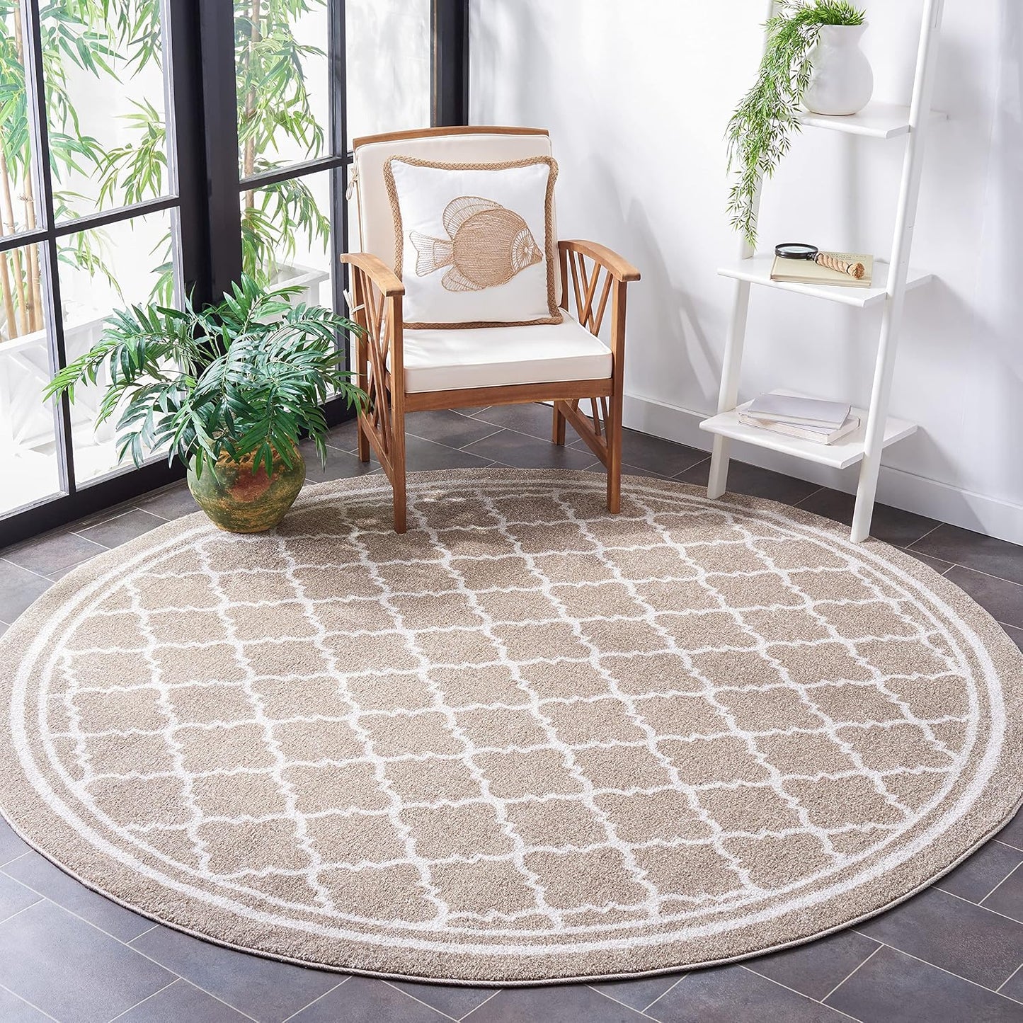 Alfombra interiores exteriores gris claro beige