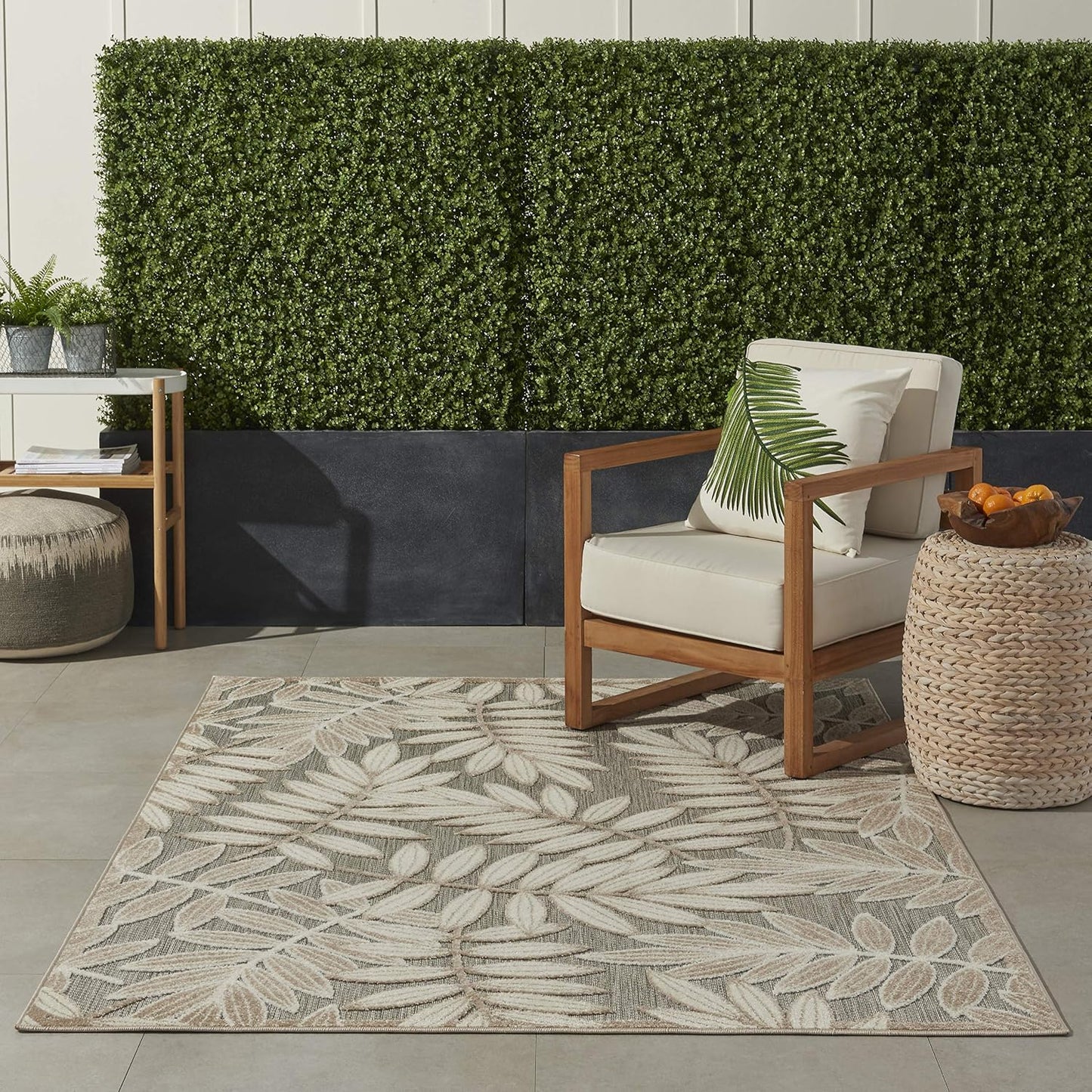 Alfombra interiores exteriores color gris