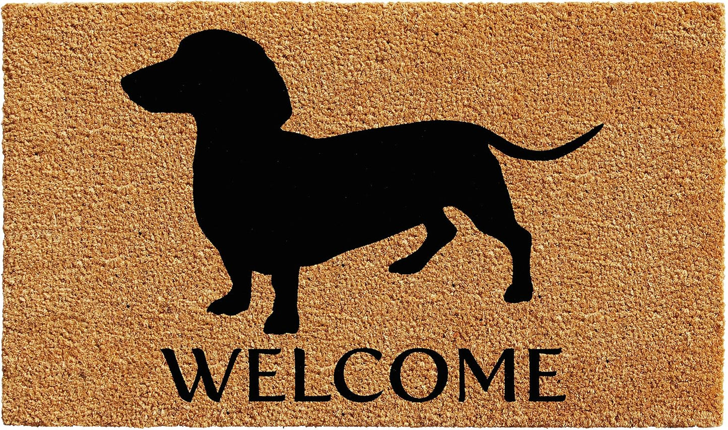 Felpudo Dachshund 17x29 natural/negro
