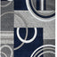 Tapete moderno suave 2x3ft azul marino para sala comedor