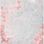 Alfombra decorativa 2x5ft gris claro y rosa abstracta