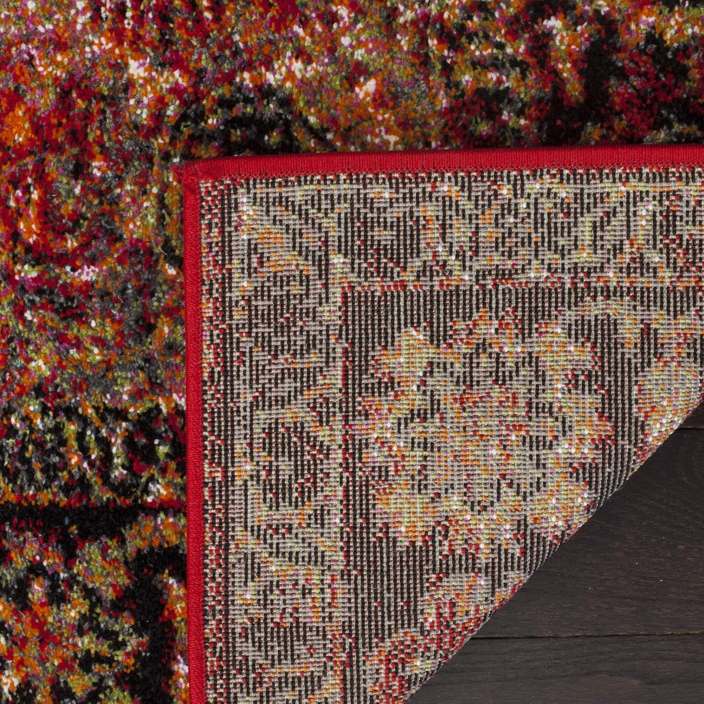 Alfombra acento rojo 2'3x4' diseño persa alta tracción