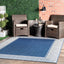 Alfombra área 2'x3' borde a rayas resistente manchas