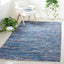 Alfombra área 5x8ft azul y multicolor algodón rayas sala