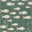 Alfombra lavable exterior 5'3x7'7 verde oscuro y marfil