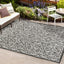 Alfombra vintage filigrana 5x8ft gris/negro texturizado