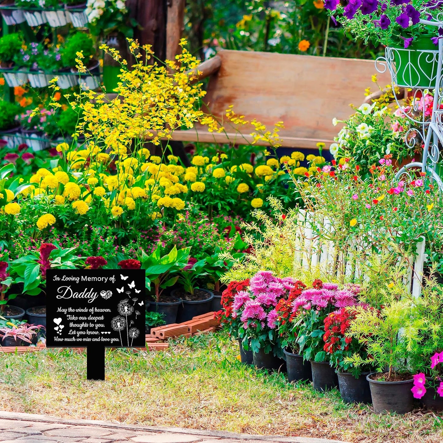Estaca decorativa para tumbas conmemorativas de jardín