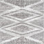 Alfombra tribal gris marfil 5x7ft