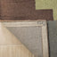 Alfombra decorativa 2x3ft moderna lana abstracta multicolor