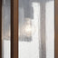 Lámpara pared exterior 17pulg negro 1 luz vidrio