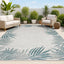 Alfombra 4x6" para exterior e interior 4X6 Azul/Crema
