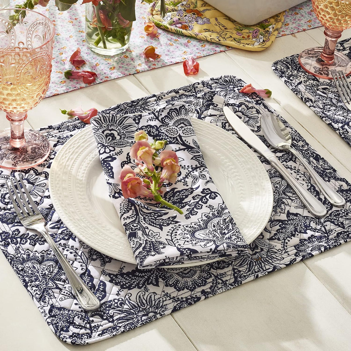 Set 2 manteles individuales reversibles algodón