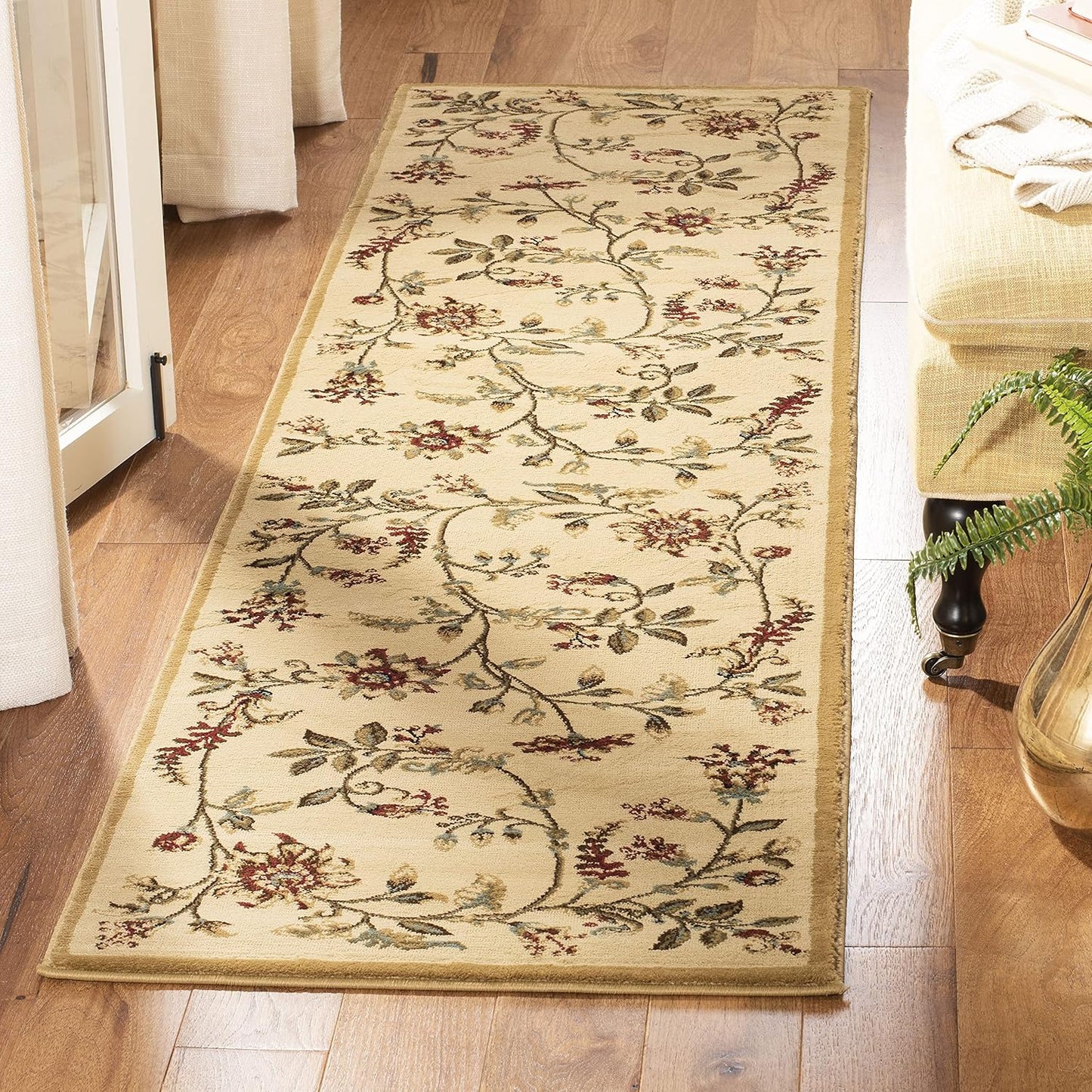 Alfombra pasillo 2ft3pulg x 10ft marfil multicolor