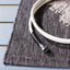 Alfombra decorativa interiores exteriores 2x3pulg beige/negro