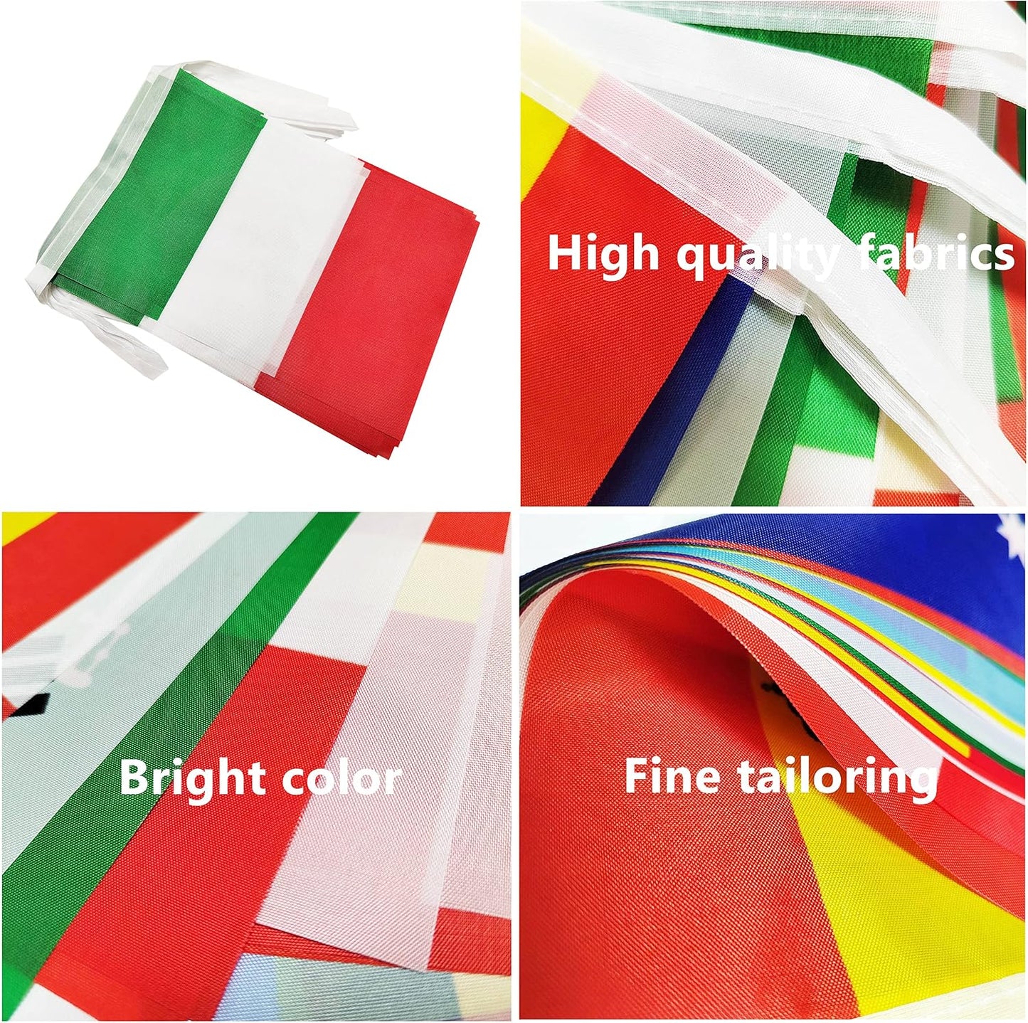 Bandera Italia 100ft con cadena 76 banderas decoración