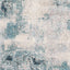 Alfombra moderna abstracta crema/azul 2x3 para interior
