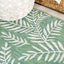 Alfombra pasillo 2x10ft color crema/verde Nevis para patio