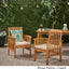 Sillas comedor acacia patio cojines pátina marrón set 2
