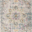 Alfombra área 2'2"x4' gris y dorado diseño bohemio