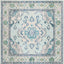 Alfombra cuadrada 5ft azul y marfil sala dormitorio