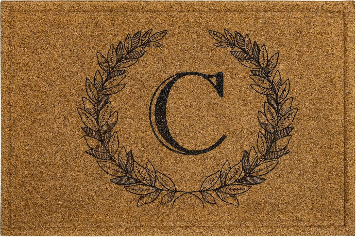 Felpudo puerta monograma C 2x3ft fibra coco antiderrap