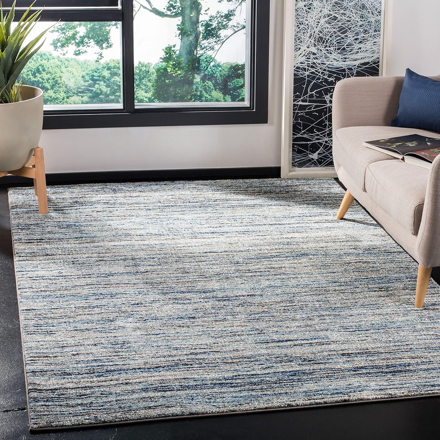 Alfombra moderna 8x10ft para sala dormitorio comedor