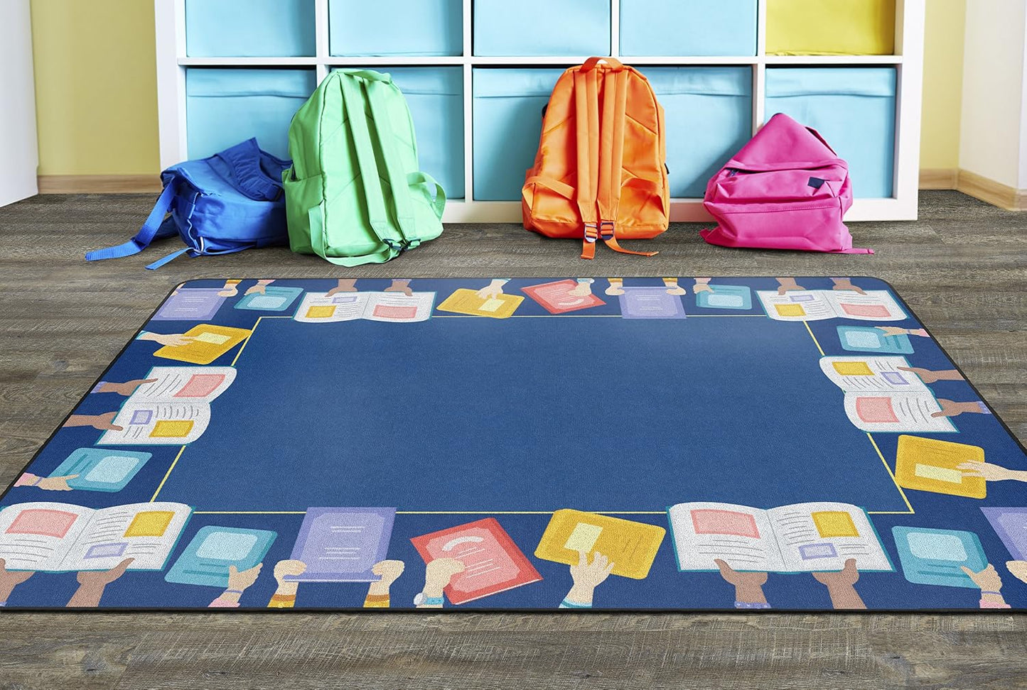 Alfombra educativa infantil 6x8ft4pulg multicolor para