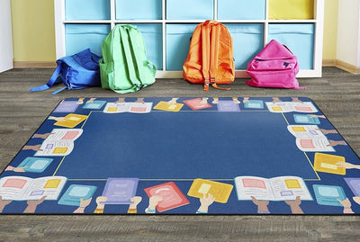 Alfombra educativa infantil 6x8ft4pulg multicolor para
