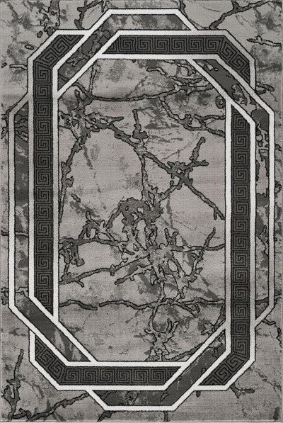 Alfombra área moderna 2x3 gris blanca negra sala comedor