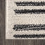 Alfombra pasillo berber rayas crema/negro 2x8ft