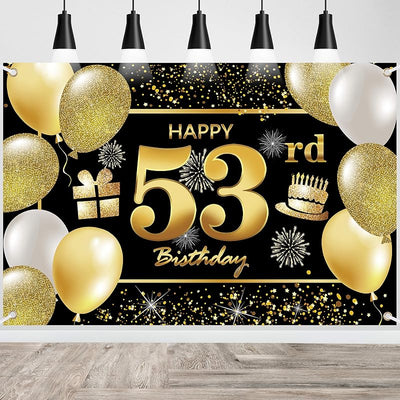 Cartel feliz cumpleaños 53 para hombres fiesta