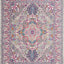 Alfombra gris claro/rosa 8x10ft para dormitorio y sala