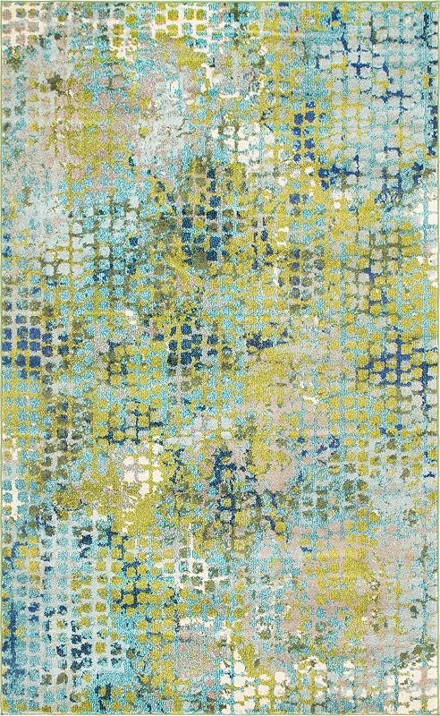 Tapete Jardin Polipropileno Azul-verde abstracta