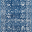 Alfombra sala estilo shabby chic 3x5ft azul marino