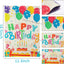 2 Banderas Jardín Feliz Cumpleaños Arpillera Doble Cara