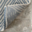 Tapete Chevron azul/marfil 2x10ft suave resistente manchas