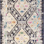 Alfombra decorativa 3x5ft diseño bohemio diamantes negro