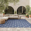 Alfombra azul 7x10ft fácil de limpiar dormitorio sala